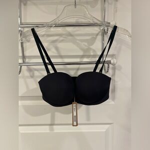 SKIMS Black Convertible Strapless Bra with Removable Straps SZ 32D